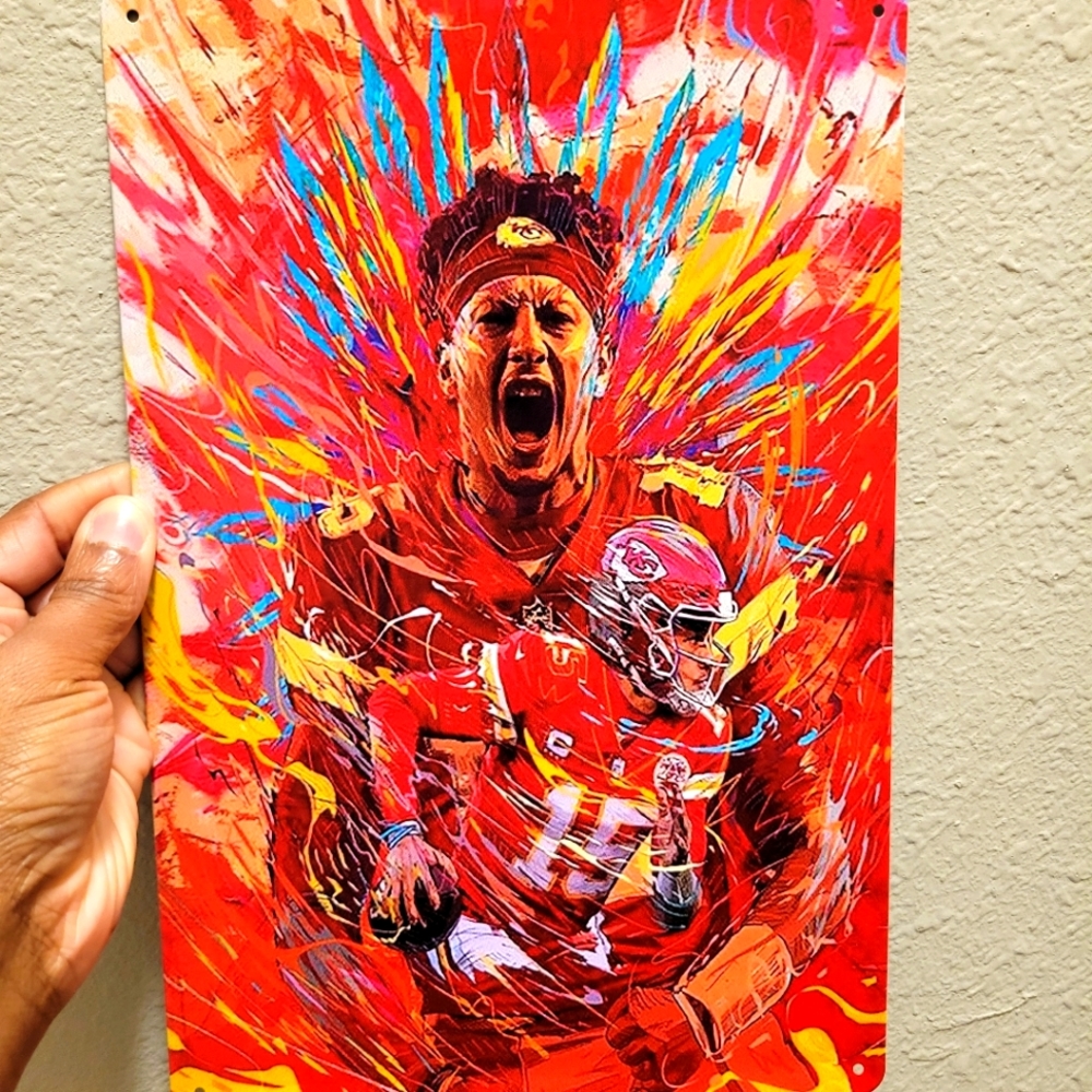 NFL KC Chiefs Patrick Mahomes Tin Sign